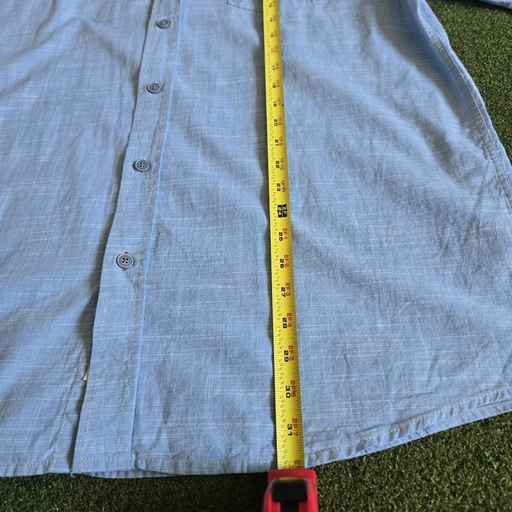 Weatherproof Vintage Men's Short Sleeve‎ Button-Up NWT Blue Size XL - Picture 9 of 12